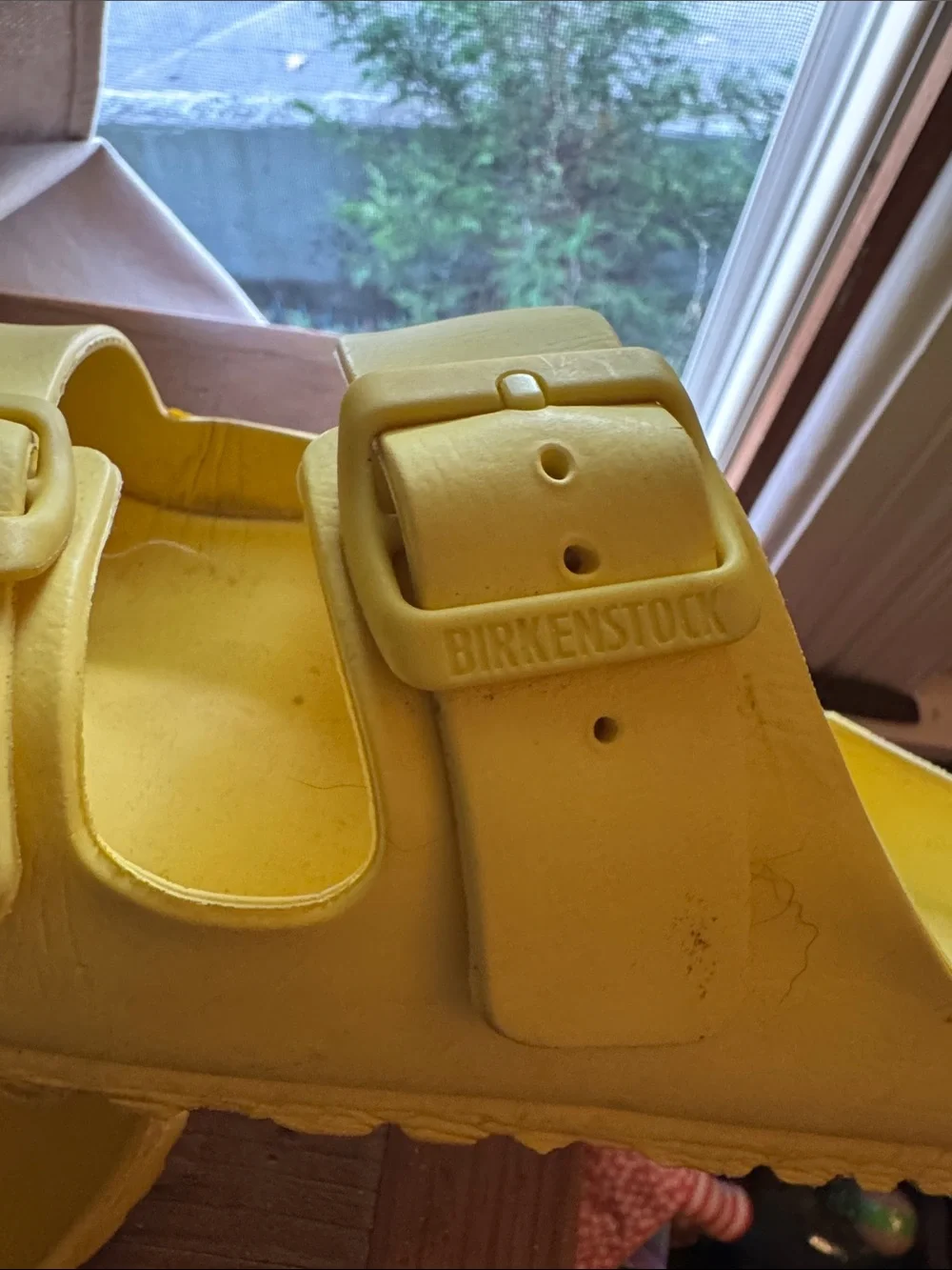 Birkenstock Yellow Double-Buckle Man Slide Sandals